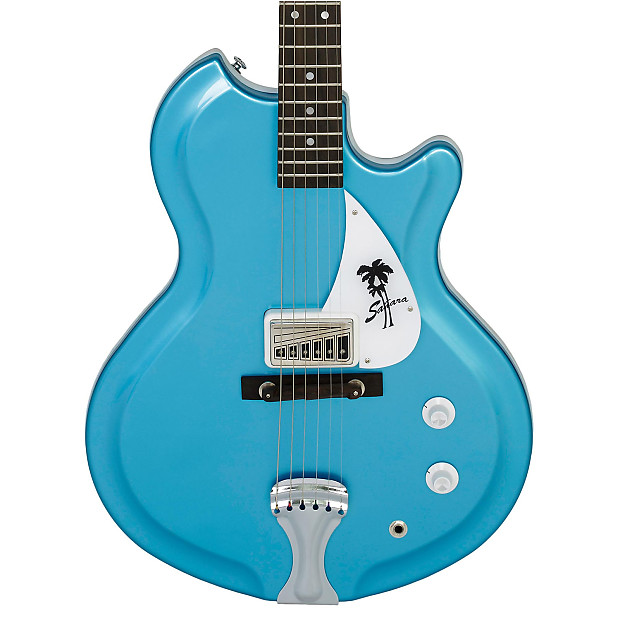 Supro 1570WB Sahara Single Pickup Americana Series Electric Guitar Wedgewood Blue Metallic image 1