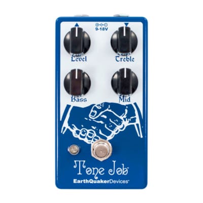 EarthQuaker Devices Tone Job V2 EQ and Boost Pedal with Active EQ Controls for Bass, Mid and Treble - 9V DC Power Supply for sale
