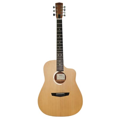 Trembita Brand New Seven 7 Strings Acoustic Guitar Сutaway, Sand Natural Wood made in Ukraine Beautiful sound for sale