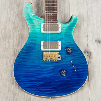 PRS Paul Reed Smith Wood Library Custom 24 Guitar, Brazilian Rosewood,  Korina, Blue Fade Charcoal | Reverb