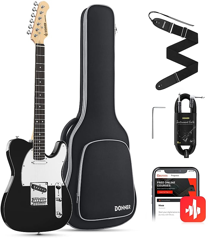 Donner Electric Guitar 39 Inch TELE Electric Guitar DTC-100 Solid Body TC Style Electric Guitar Kit image 1