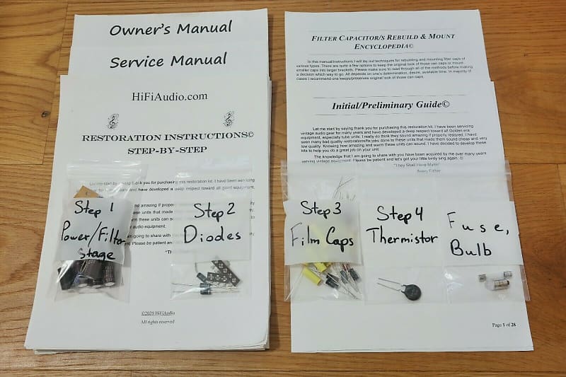 Bogen DB-230 restoration kit filter capacitor repair rebuild fix