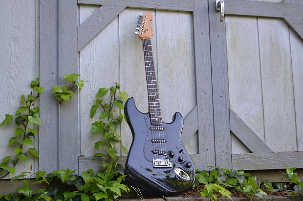 1999 Fender American Standard Stratocaster All Black image 1