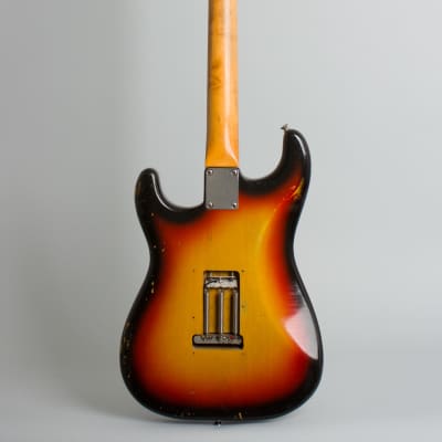 Fender Stratocaster Solid Body Electric Guitar (1965), ser. #L77176, vintage road case. image 2