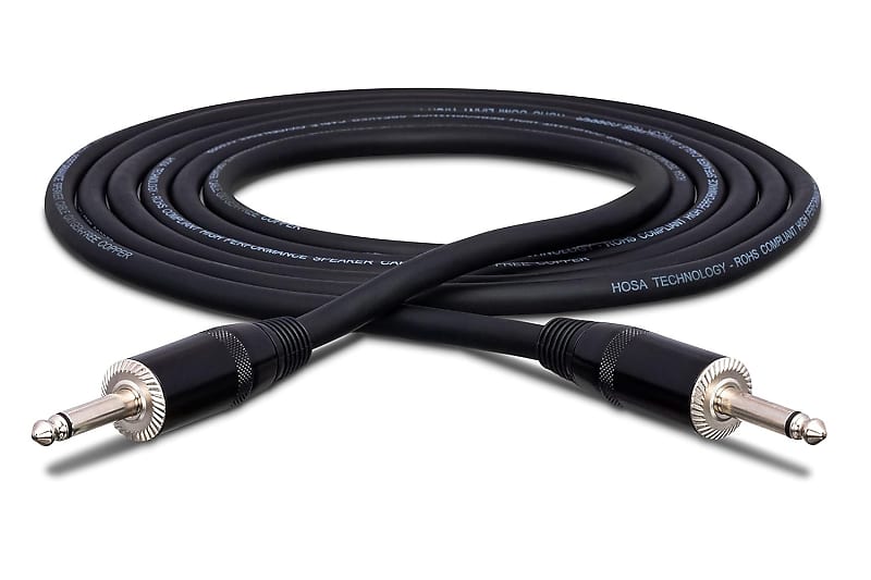 HOSA SKJ Pro Speaker Cables REAN 1/4 Inch TS - (50 Feet) (Black) image 1