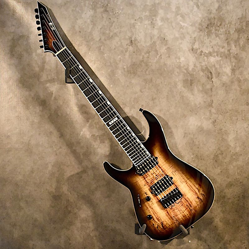 ESP E-II M-II 7 NT Left-Handed Dark Brown Natural Burst image 1