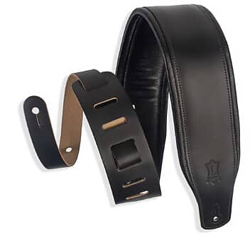 Levy's M26PD-BLK Padded Leather Guitar Strap - Black image 1