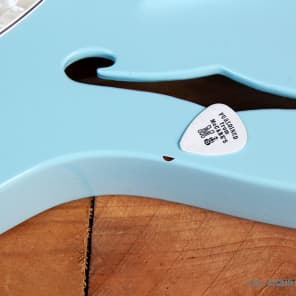 FREE SHIP! FENDER 69 TELECASTER THINLINE + OHSC Rare Daphne Blue F-Hole 7 Pound Tele Guitar image 15