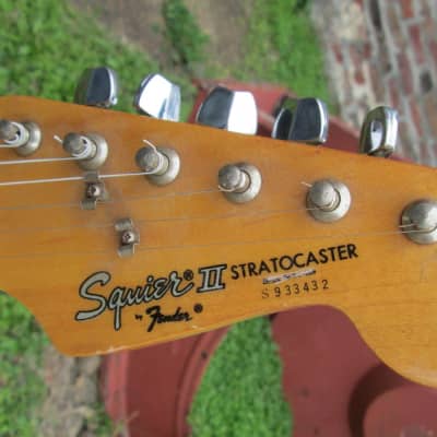 Squier II by Fender Contemporary Stratocaster HSS 1989 Black vintage samick electric guitar image 4