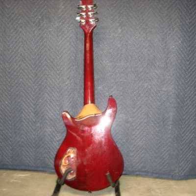 PHIL Electric 6 String. Red PRS Type. Player package with Bag, Strap, Stand and Cord. image 2