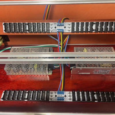 Complete Behringer System 100 (17 modules total) in Custom Padauk 12U 104HP Eurorack Case image 9