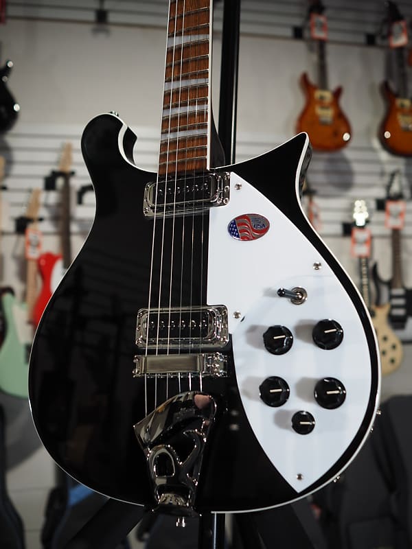 New 2021 Rickenbacker 620 Jetglo (Black) Electric Guitar w/OHSCase, Auth  Deal +Ship 620JG