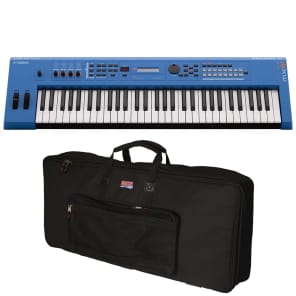 Yamaha MX61 61-Key USB/MIDI Keyboard Synth Controller Blue + Gator Soft Case