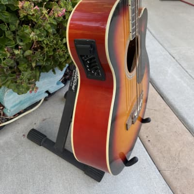 Rare Redburst Sky Electric/Acoustic Bass Guitar image 5