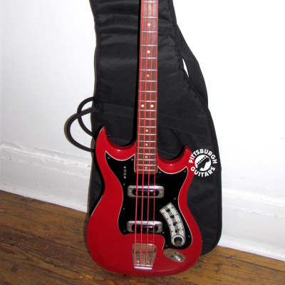 1964 Hagstrom HII B / F-400, Red, with Pro Set Up, Gig Bag, and Red Strings! image 18