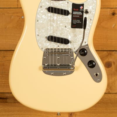 Fender American Performer Mustang | Rosewood - Vintage White image 1