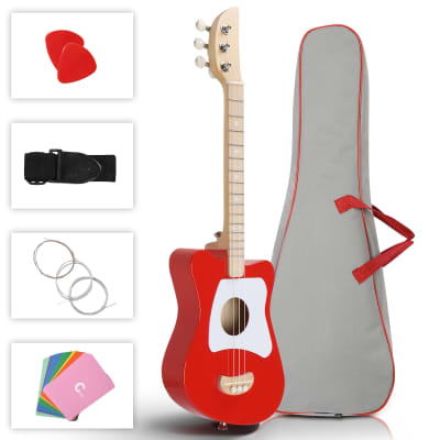 Glarry Mini 3 String Acoustic Guitar - Red image 1