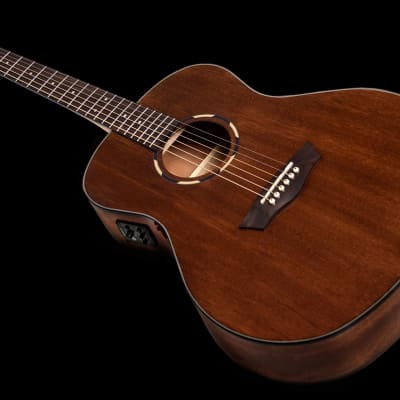 Washburn Woodline O12SE Orchestra Acoustic Electric Guitar Natural image 3