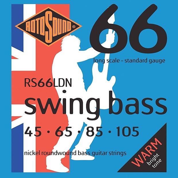 Rotosound RS66LDN 66 Swing Bass Round Wound Bass Strings - Standard (45-105) image 1