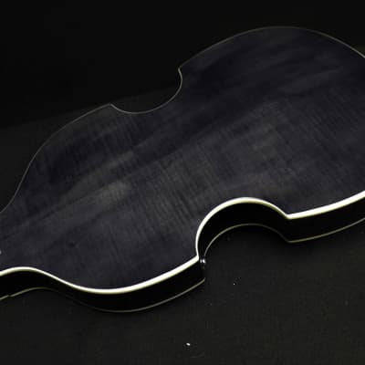 Hofner HI-459-PE TBK Beatle 6 String Electric Guitar Transparent Black Violin Body Shape image 7