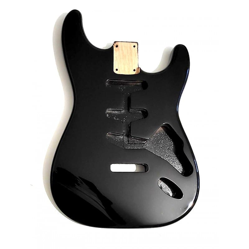 Alder 2 pieces Body SSS Stratocaster style, Black | Reverb Canada