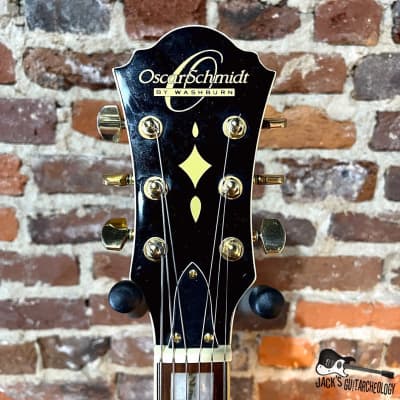 Oscar Schmidt OE-40 Archtop Hollowbody Electric Guitar (2000s - Black) image 3