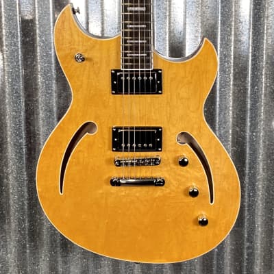 Reverend Limited Edition Manta Ray Semi Hollow Body Archtop Vintage Clear Natural Guitar & Case #12