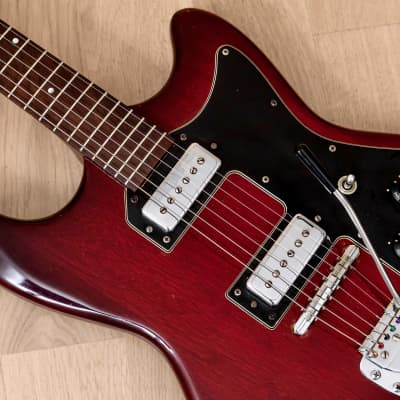 1965 Guild S-100 Polara Vintage Electric Guitar Cherry Red image 6