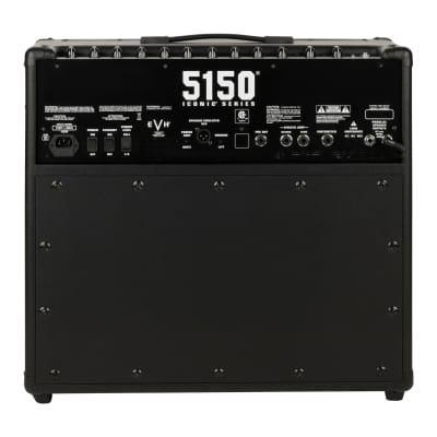 EVH 5150 Iconic Series 40W 1 x 12 Combo, Two-Channel, Reverb, Electric Guitar Amplifier with Molded Plastic Handle and Two 6L6 Power Tubes (Black) image 5