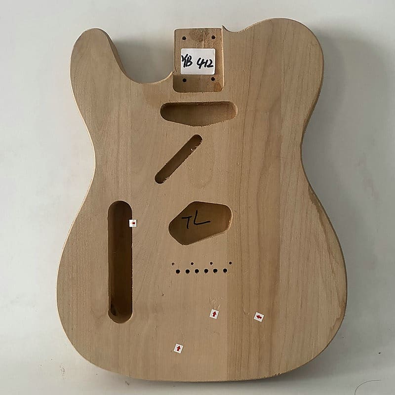 Unfinished Mahogany Wood Tele Style Guitar Body image 1