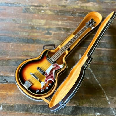 EKO Florentine Bass guitar 1960’s - Sunburst original vintage italy vox image 6
