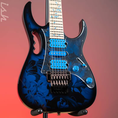 Ibanez JEM77P Steve Vai Signature JEM Premium Series Electric Guitar Blue Floral Pattern image 1