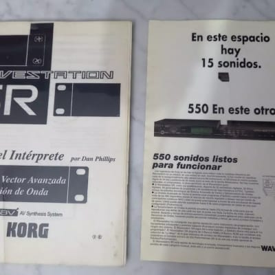 KORG WAVESTATION SR BOOK MANUAL DAN PHILLIPS ESPAÑOL SPAIN 1992 1 PROMO OFFICIAL