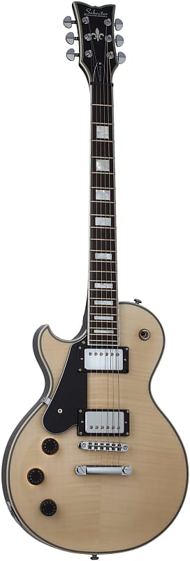 SCHECTER E-Gitarre, Custom Solo-II, Gloss Natural/Black, Linkshänder image 1