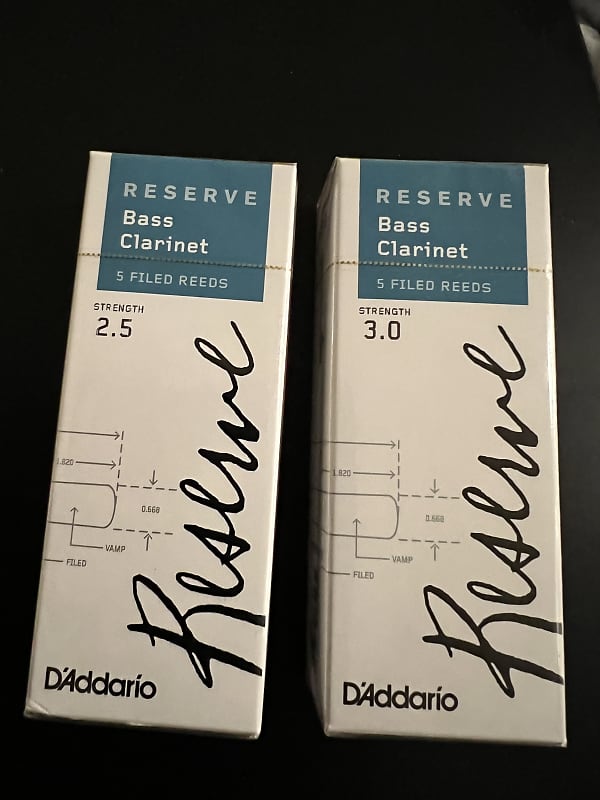 D'Addario Reserve Bass Clarinet Reeds 2.5 & 3 DER0525 DER0530 image 1