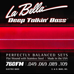La Bella 760FM Deep Talkin' Flat Wound Bass Strings - Medium