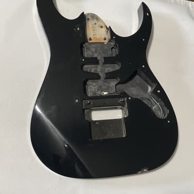 1990's Japan Fujigen Ibanez RG550M Black Strat Guitar Body Floyd Ready image 5