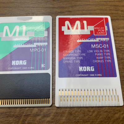 Korg M1 MSC-01 + MPC-01 Memory cards 1988