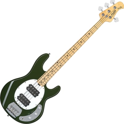 Sterling StingRay RAY4HH 4-String Bass Guitar, Olive image 4