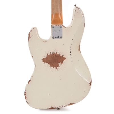 Fender Custom Shop Time Machine 1961 Jazz Bass Heavy Relic Aged Olympic White (Serial #CZ569135) image 3