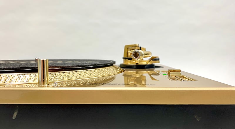 2 Technics SL-1200 MK3 Custom Gold Turntables with New M44G