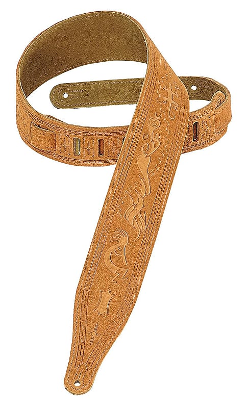 Levy's Leathers 2.5" Suede-Leather Guitar Strap - Honey image 1
