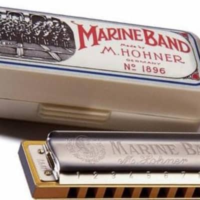 Hohner (Germany) MARINE BAND Harmonica - 10 Hole Single Row - Key of F image 1