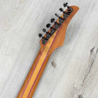 Schecter 1415 Banshee Mach-7 Evertune 7-String Guitar, Ebony, Fallout Burst image 9