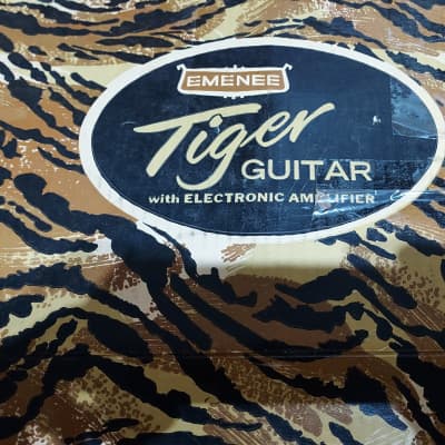 Vintage 1970's Emenee Tiger Electric Guitar, Amp, Gig Bag And Case image 8