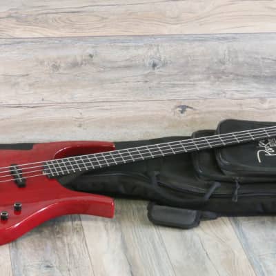 Unique! Parker Deluxe FB4 4-String Fly Bass Trans Red Quilt + OGB image 1