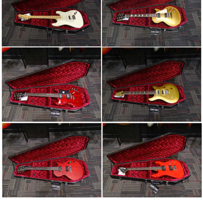 COFFIN CASES Model G-185R Electric Guitar Case Red Velvet Interior image 3