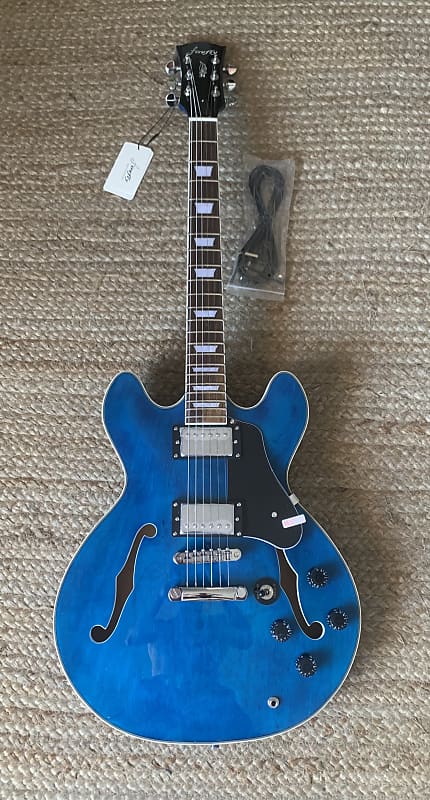 Firefly FF338 Semi-hollow Electric Transparent Blue image 1