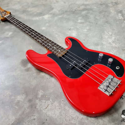 Hondo Deluxe MIJ Short Scale P-Bass Clone (Late 1970s, Hot Rod Red) imagen 4