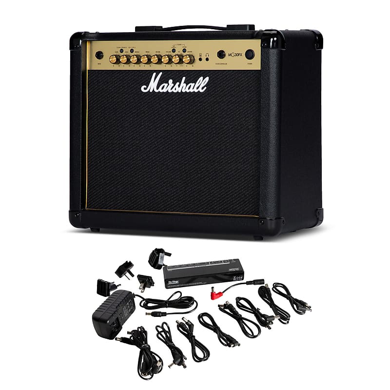 Marshall MG30FX 30W Combo Amplifier Bundle with On-Stage PS901 Pedal Power  Bank